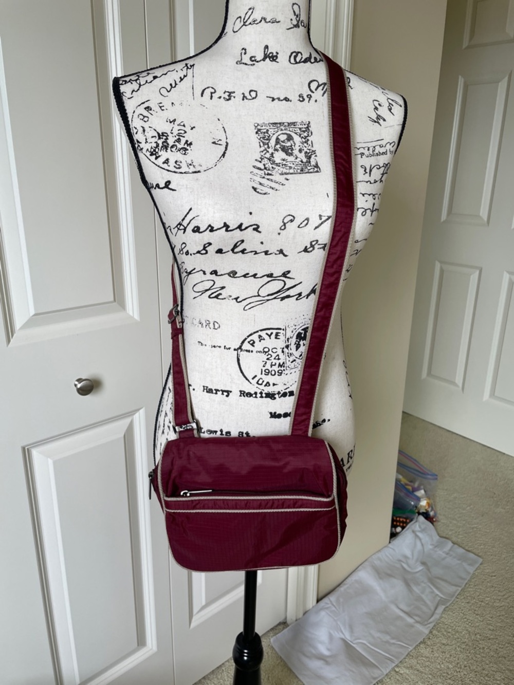 Eddie Bauer Burgundy Crossbody Bag